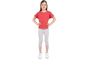 infatti Leggings a ¾ in Cotone per Bambina, Pantaloni Morbidi e Comodi per i più Piccoli, Allenamento Casual, Stile Corto Elegante, Abbigliamento Basic Tonia