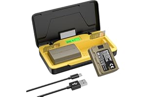 ENEGON Cargador Rápido de 20W para NP-FZ100 con Doble Compartimento y 2 Baterías(2X 3000mAh) Compatible con Sony A7 IV /A7III / A7R IV / A7R V / A9 / A9R / A6700 / A6600 / FX3 / FX30 – Pantalla LCD