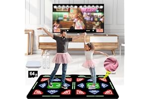 Dubbel HDMI-dansmatta: , 1000 spel, 885 låtar & 81 MV. 3D/Cartoon & Fitness-lägen. Perfekt för barn & vuxna, TV-underhållning och hemmaträning för hela familjen. Kul och motion för alla!