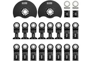 ZINUEEN Accessoires pour Outils Oscillants, kit de 20 Lames de Scie, Compatibilité Universelle, Coupe de Précision, Utilisation Polyvalente, Outil Multimaster de Qualité Supérieure