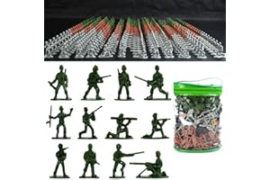 szdc88 Soldados de juguete de plástico,300 piezas,Mini figuras del ejército de plástico militar para niños y adultos,Grandes soldados de estaño de juguete
