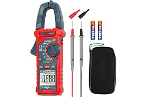 AstroAI Clamp Meter Digital Multimeter 2000 Counts Amp Voltage Tester | Auto-ranging, AC/DC Voltage, AC Current, Resistance, Capacitance, Continuity, Live Wire Test, Non-Contact Voltage Detection
