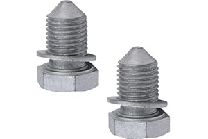 NIYATA 2 unidades tornillo de drenaje de aceite, N90813201 N90813202 tornillo de drenaje de aceite m14 x 1,5, tornillo de drenaje de aceite, anillo de sellado tornillo de drenaje de aceite para coches