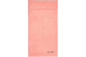 JELEX 100FIT - Asciugamano fitness in cotone, con protezione antiscivolo e tasca con cerniera in rete Dimensioni: 90 x 45 cm, colore nero, blu reale, grigio, turchese, verde militare e rosa (rosa)