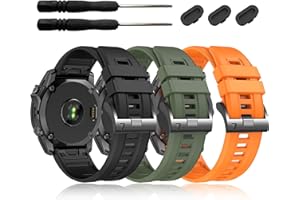 EZMVZKU Bracelete para Garmin Fenix 7X Pro Fenix 6X Pro Fenix 5X Plus Fenix 3 HR,26mm Quickfit Deportivo Silicona Correa Bracelets para Tactix 7 Pro Enduro 2 Descent Mk2i Tactix Delta