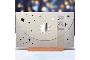DEVA DESIGNS Gift Envelope | Premium Quality with Textured Card and Silver Foil Star | Create a Stunning Impact with Your Gift