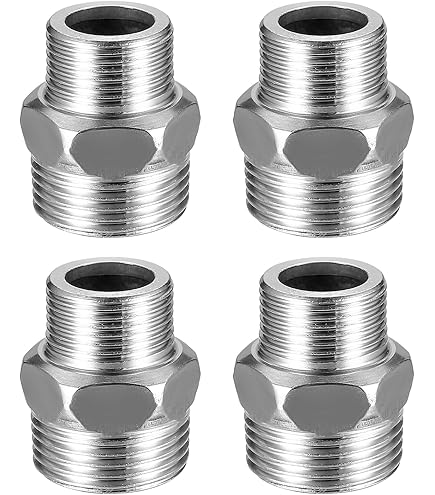 Pijpfitting met Buitendraad 1pc 200mm roestvrij staal SS304 BSP pijp met dubbele nippel buitendraadfitting pijpconnector 1/4 , 1/2, 3/4 , 1 (DN25 * 200mm = 1