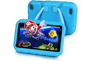 YESTEL Tablet para Niños, X3 Android 11 Tablet Niños HD con WiFi, Control Parental/1.6 GHz/32GB Ampliables hasta 1TB, Tablet 7 Pulgadas con Funda Anti-Caída, Azul pálido