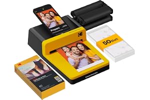 KODAK Dock ERA 10×15cm Fotodrucker, Smartphone-Docking, 4PASS, 50 Blatt | Bluetooth, iPhon