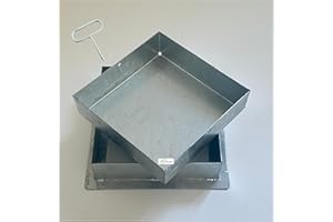 MED BUILDING SOLUTIONS MED - Sigillo Zincato Porta Pavimenti, Chiusino zincato Botola a Scomparsa con Maniglia omaggio (CM 40X40 H 8 CM)