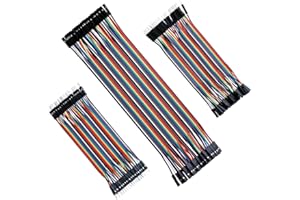 GERUI 120 pin Jumper Wire 40 x 10 cm, 40 x 20 cm, connettori maschi-femmina, maschi, femmine, ponte per cavi da 28 AWG per Arduino