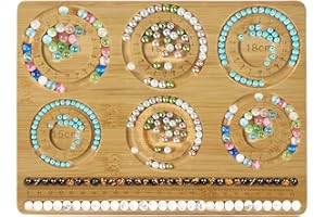 MURMAN Tavola Di Perle Per Gioielli, Tavola Di Progettazione Di Gioielli Piatti Di Perle, Tavola Di Progettazione Di Perline Di Legno Misuratore Di Perline Per La Produzione Di Gioielli Bracciale E Collana