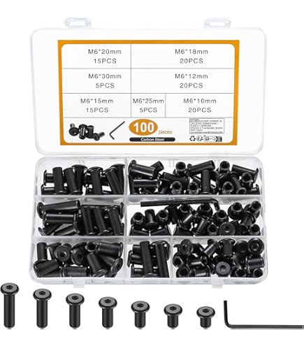 10 Dadi Per Rivetti Filettati M6x25mm - Acciaio Inox 304 Testa Esagonale Piatta - Foto 11