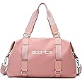 Storite Nylon 47 Cm Travel Duffle Bag, Travel Duffel Bags, Sports Shoulder Bag for Women with Wet Pocket Weekender Overnight Luggage Bag - (Red Wine, 47 x 16 x 30 Cm), Pink, Luggage