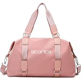 Storite Weekender Travel Duffle Bag, Pink, 47x16x30 cm | Water Resistant Nylon, Lightweight, Wet Pocket, Detachable Shoulder 