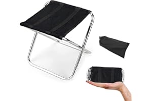 TLarder Camping Stool Folding Stool Portable Lightweight Outdoor Mini Fold Up Camp Chair with Carry Bag for Fishing Hiking Backpacking Travelling BBQ Foldable Stool