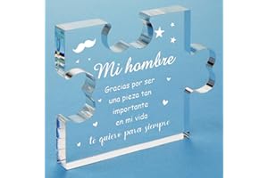 WELSKY Adorno Puzzle acrílico (Hombre) Regalos Originales para Hombre, Regalos para Novio, Adornos de Acrílico Regalos Novio, Regalo Aniversario Pareja, Regalos para Novio, Bodas