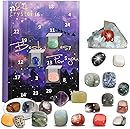 RAMXCION Advent Calendar 2022 Rocks, 24 Days Natural Crystal Agate Stone Minerals & Fossils Advent Calendar Crystals Christma