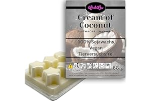 WonderWax Duftwachs Wax Melts für Duftlampe, 6 Sterne Duftmelt Wachsmelt Sojawachs Duftwachs Würfel für Raumdüfte, Wachs Duftöl Winter Indoor Schmelzen für Aromalampe Cream of Coconut