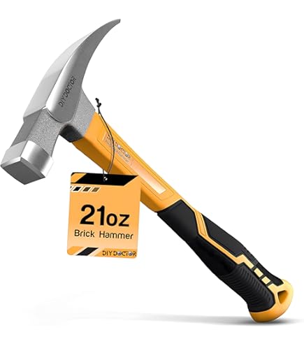 SEUNMUK Ziegelhammer 33cm - Maurerhammer Aus Geschmiedetem Stahl