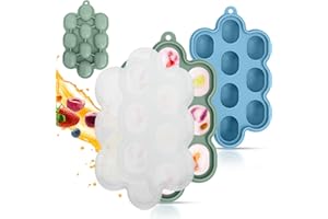 O'DOE O’doe Baby Food Freezer Trays | BPA-Free, Food-Grade Silicone Baby Food Storage Containers, 2-Pack Baby Food Freezer Trays with 10 Holes & Lids, Stackable Freezer Molds for Baby Food Storage