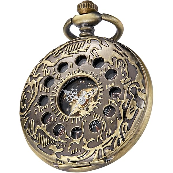 Watch Classic Tiong In Legno Meccanico Steampunk Elegante Rame