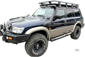 ‎J&J AUTOMOTIVE J&J AUTOMOTIVE Wind Deflectors Suitable for Patrol Y61 5-Door 1997-2005, Heko Rain Deflector, Tinted, Set of 4, Front, Rear, Aerodynamic