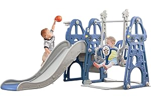 ‎ARKYOMI Arkyomi Indoor Slide from 1 2 3 4 5 Years, Children's Slide with Swing Indoor Outdoor, Baby Slide Children's Room, Baby Slide Step2 Garden Slide for Toddlers
