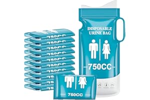 YSWOVUO 12 Stück Urinbeutel für Unterwegs Tasche, 750ml Pinkelbeutel für Unterwegs für Männer Frauen Kinder, Einweg Urinbeutel für Unterwegs, Camping, Reisen, Auto Stau, Outdoor