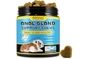 BODY JUICE OIL Anal Gland Support Chews for Dogs | 150 Soft Chews with Fiber, Probiotics & Digestive Enzymes | Helps Maintain Normal Gland Function, Digestive Health & Comfort | Duck Flavour for All Breeds