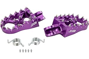 JXRACING JXR Sur Ron Foot Pegs - Upgraded Pedal Rests Surron Accessories for Light Bee Dirt Bike - Anodised Aluminium Motorcycle Footpegs (Purple)