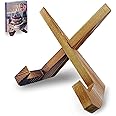 Generic Pine Cookbook Stand, Recipe Book Holder, Farmhouse Style, Modern, In Line, Brown
