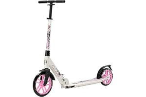 STAR SCOOTER Monopattino per Bambini de 8-16 Anni e Adulti | City Scooter 2 Ruote 255mm Pieghevole con Manubrio Regolabile