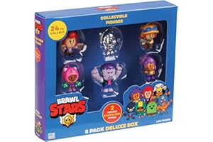 P.M.I. Trading | Brawl Stars 8 Sammelfiguren Deluxe Set Fensterbox | Season 1 | Mini Figuren Gaming |8 zufällige Figuren aus 24 | Ab 3+ Jahren | Deutsch