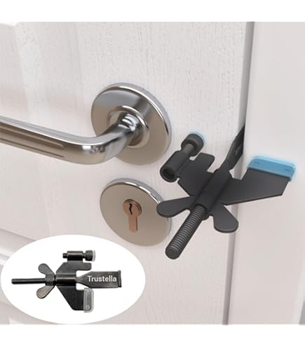 Portable Door Lock,Travel Lock, Add Extra Locks For Additional Safety And Privacy, Solid Heavy Duty Lock Prevent Unauthorized Entry, Perfect For Traveling, AirBNB, Hotel, Home,Apartment (2