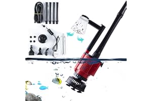 AUPERTO Aquarium Gravel Cleaner - Upgraded Automatic Fish Tank Water Changer with 4 Extra Long Tube(2.07m) / Water Changer/Sand Cleaner/Water Flow/Water Shower for Fish Tank