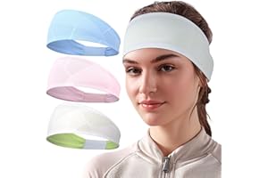 ‎ZYXBBD Sport Stirnbänd fur Herren und Damen - Double Sided Dünn Dehnbare rutschfest Haarband, Atmungsaktiv Schweißband Stirn für Fitness, Laufen, Radfahren, Wandern(3 Pack)