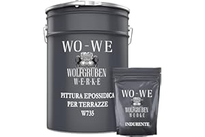 WO-WE Vernice EPOSSIDICA Impermeabilizzazione per TERRAZZA pavimento in calcestruzzo - Grigio luce 2,5kg