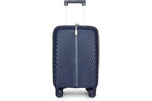 Fly Kite Luggage 28 Inch Large Suitcase 100% Polypropylene Hard Shell with Aluminium Trolley Handle, Real TSA 3 Digit Secure Lock, 360° Smooth Wheels Lightweight Suitcase|Dark Blue