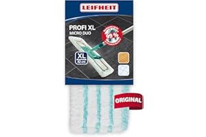 Leifheit Wischbezug Profi micro duo XL, für alle Bodenarten, Bodenwischer Ersatzbezug für ideale Schmutzaufnahme dank 2-Faser-System, Mikrofaser Putzlappen ideal für Fliesen und Laminat