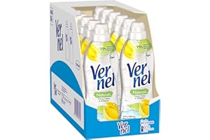 Vernel Naturals Weichspüler, Ylang Ylang & Süßgras, 384 (12 x 32) Waschladungen, 100% vegan, 99% naturbasierte Inhaltsstoffe, ohne Silikone und Farbstoffe