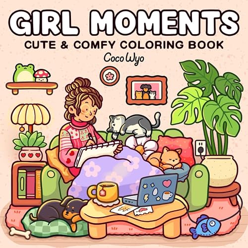 #3 — Girl Moments: Coloring Book for Adults and Teens Featuring Cute …