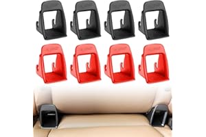 Yuqilin 8 Piezas SóLido Anclajes Isofix Universal, Durable Adaptador Universal para Cinturón, Seguridad Adaptador Isofix, Apto para VehíCulos con Asientos Libres Más Altos Que Maletero (Rojo/Negro)