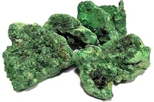 Reiki Crystal Products Natural Malachite Rough Stones - Raw Stone for Reiki Healing and Vastu Correction Protection Concentration Spirituality and Increasing Creativity Raw Rough Stones Approx: 100GM