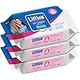 Little's Soft Cleansing Baby Wipes with Lid | 80 Wipes x Pack of 3 - 240 Wipes | Extra Thick & Moist Wet Wipes for Baby's | P