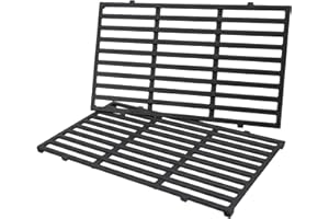 BBQ-YUMMY 7637 Gusseisen Grillrost für Weber Spirit 200 Serie, Grillrost Ersatz für Spirit I & II 210 (Bedienknöpfe vorne) gekauft e210 e220 s210 s220 Gasgrills, 44,5CM Grillrost Gasgrills Ersatzteile Zubehör