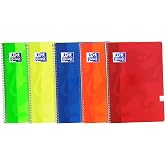 Oxford, A4 Grid Notebooks, Soft Cover, 80 Sheets, Vivid Colours