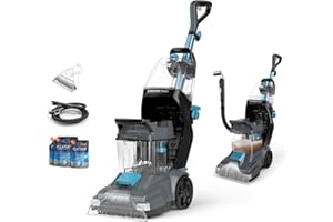 Vax SpinScrub Power Carpet Cleaner Machine, Rug, Upholstery, Car, Stair Upright Shampooer Washer. Handheld Spot Cleaning, Wash Tool, Additional Solution, 1200W, Grey/Cyan, CDCW-SSXD