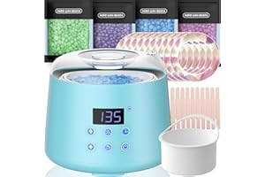 CITHOT 500ML Chauffe Cire pour Épilation à Domicile, Réglable 30-135°C, Appareil a Cire Chaude Épilation Avec Fonction de Chauffage Différé, Bol en Silicone, Kit D'épilation avec Deux Modes