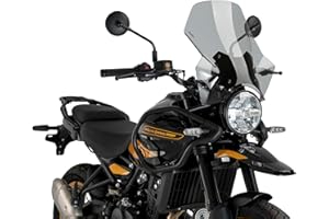 Puig 22113H Adjustable Windshield – Aerodynamic Protection and Innovative Design for Royal Enfield Himalayan 450 2024-2025, Smoked
